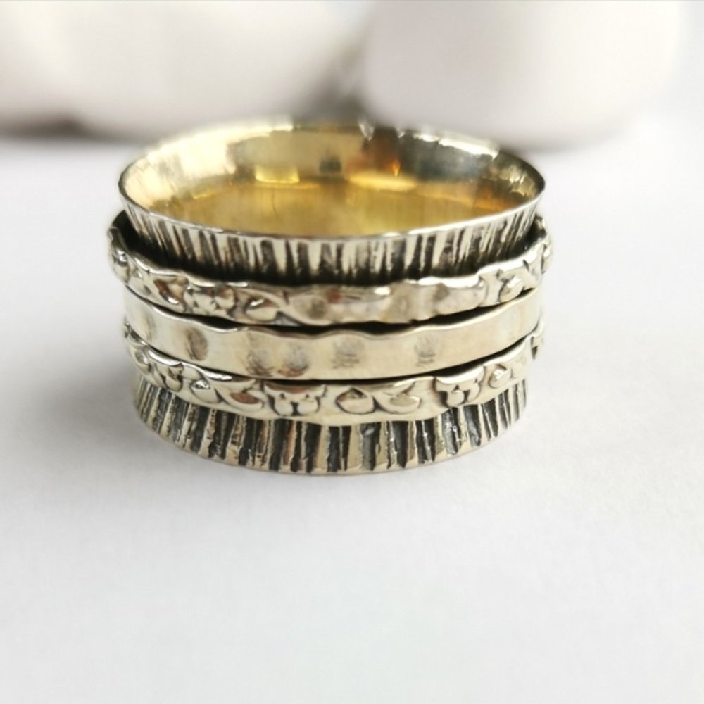 sterling silver spinning ring 3 spinner size 9
